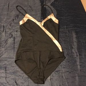 Black and tan bodysuit